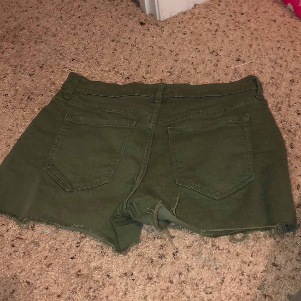 Army green shorts